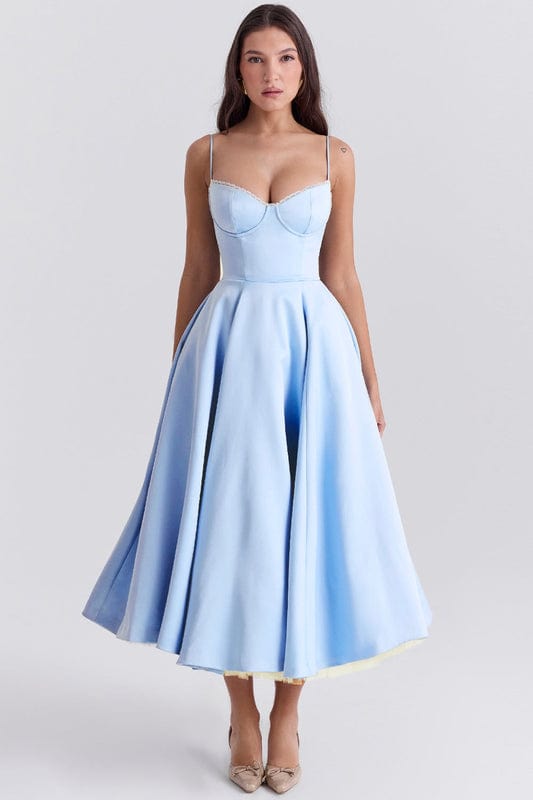Celeste Corset-Style Sleeveless Midi Dress