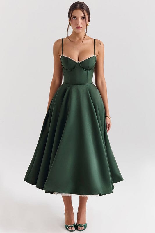 Celeste Corset-Style Sleeveless Midi Dress