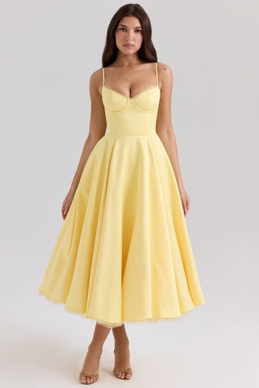Celeste Corset-Style Sleeveless Midi Dress