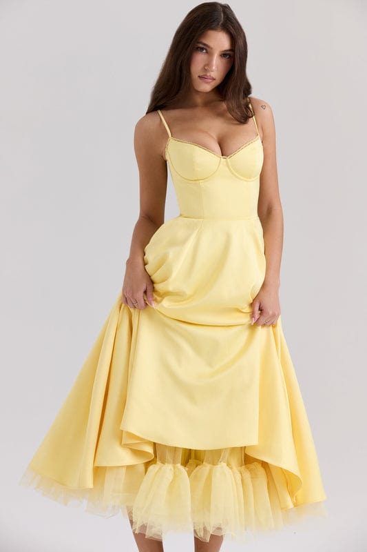 Celeste Corset-Style Sleeveless Midi Dress