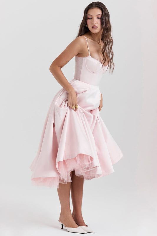 Celeste Corset-Style Sleeveless Midi Dress