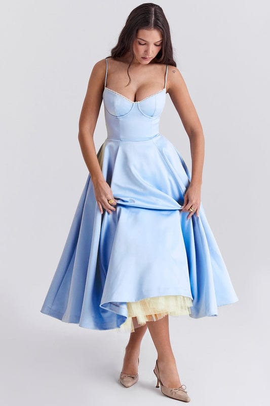 Celeste Corset-Style Sleeveless Midi Dress
