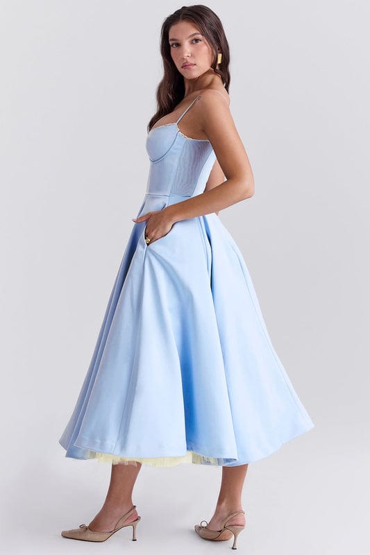 Celeste Corset-Style Sleeveless Midi Dress