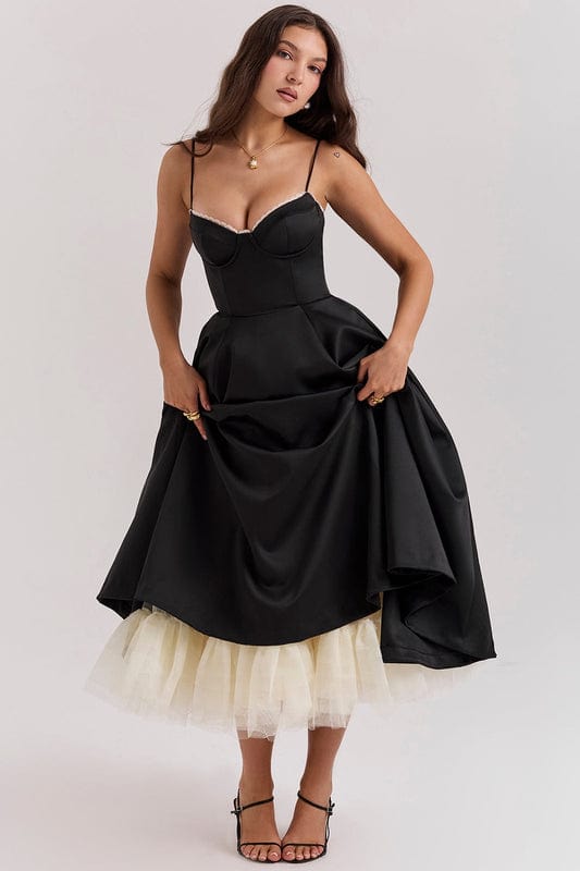 Celeste Corset-Style Sleeveless Midi Dress