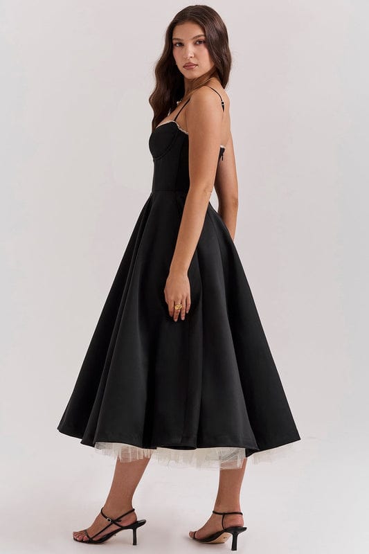 Celeste Corset-Style Sleeveless Midi Dress