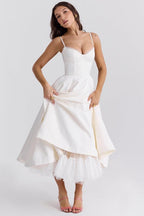 Celeste Corset-Style Sleeveless Midi Dress