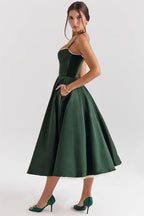 Celeste Corset-Style Sleeveless Midi Dress