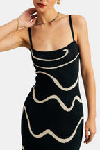 Charlotte Sculpted Ripple Texture Minimal Midi Dress