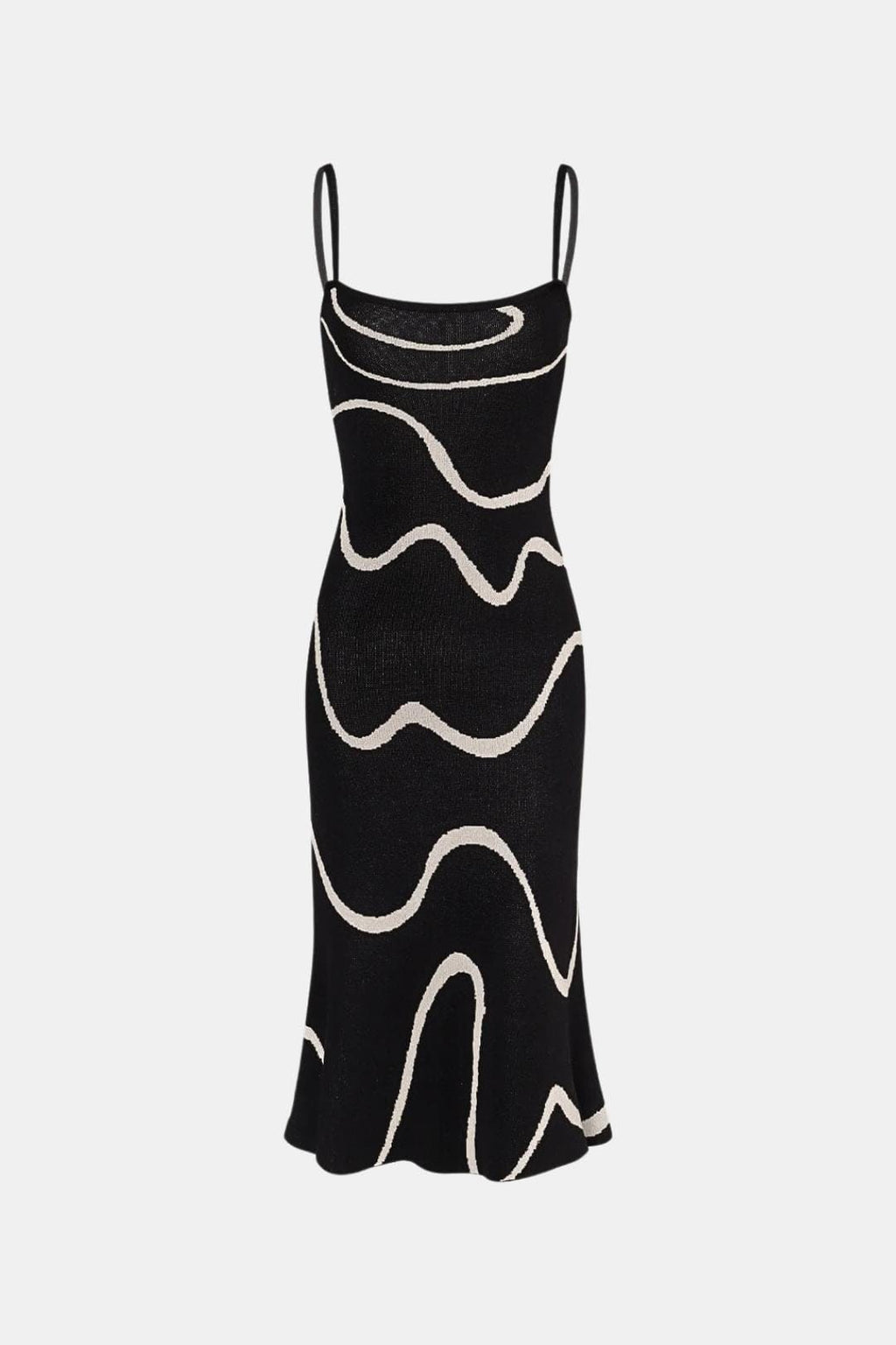 Charlotte Sculpted Ripple Texture Minimal Midi Dress