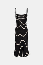 Charlotte Sculpted Ripple Texture Minimal Midi Dress