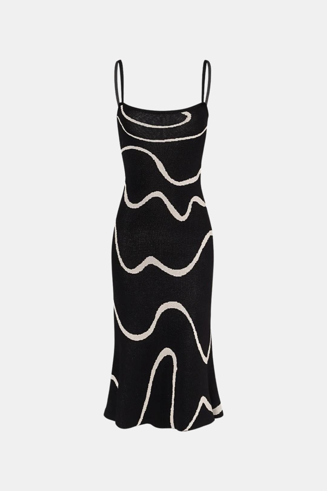Charlotte Sculpted Ripple Texture Minimal Midi Dress