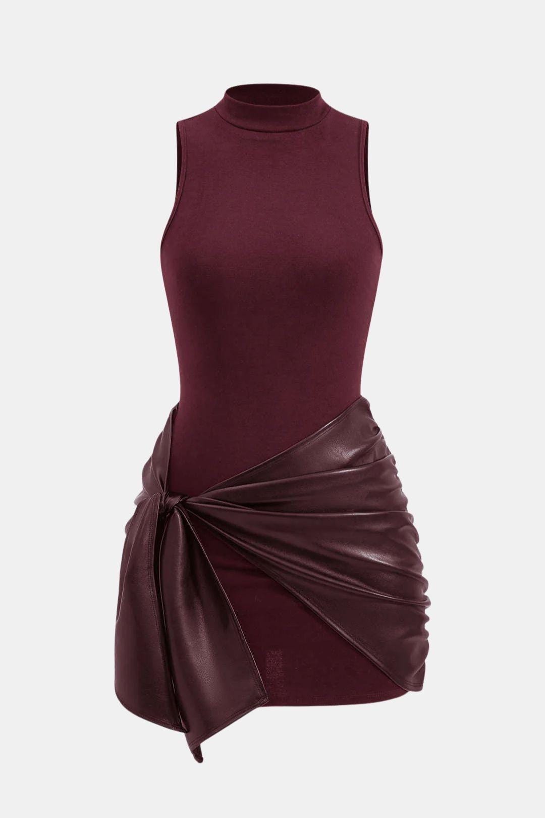 Ivy Tie Front Sleeveless Mini Dress