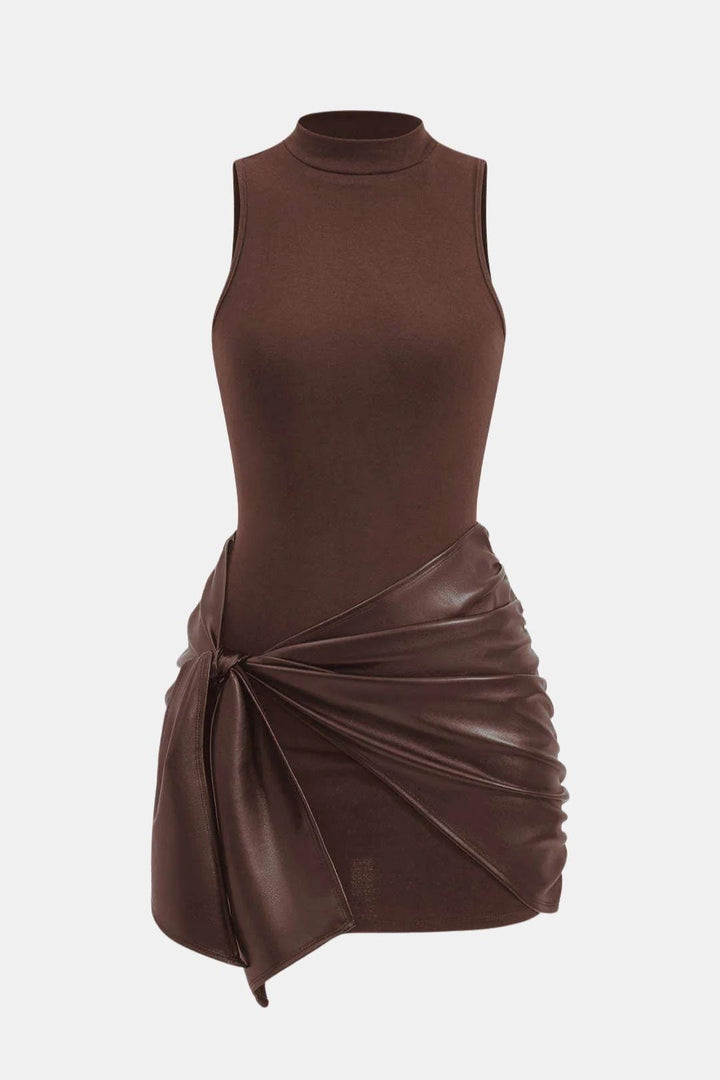 Ivy Tie Front Sleeveless Mini Dress