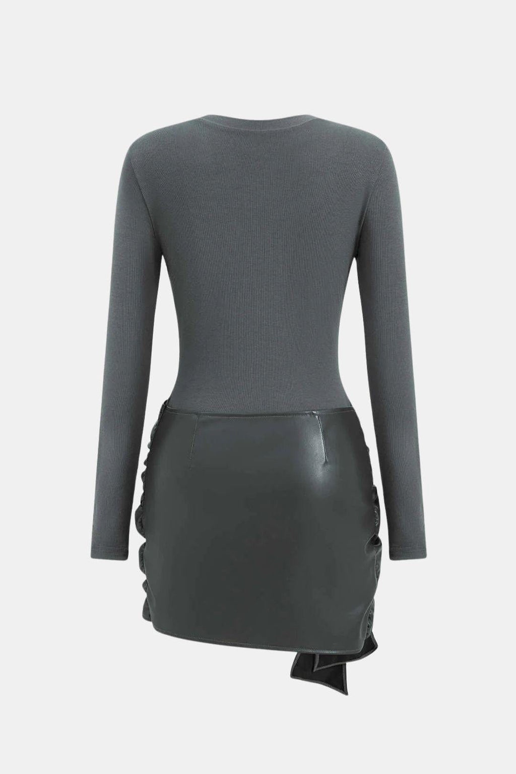Sienna Faux Leather Patchwork Mini Dress