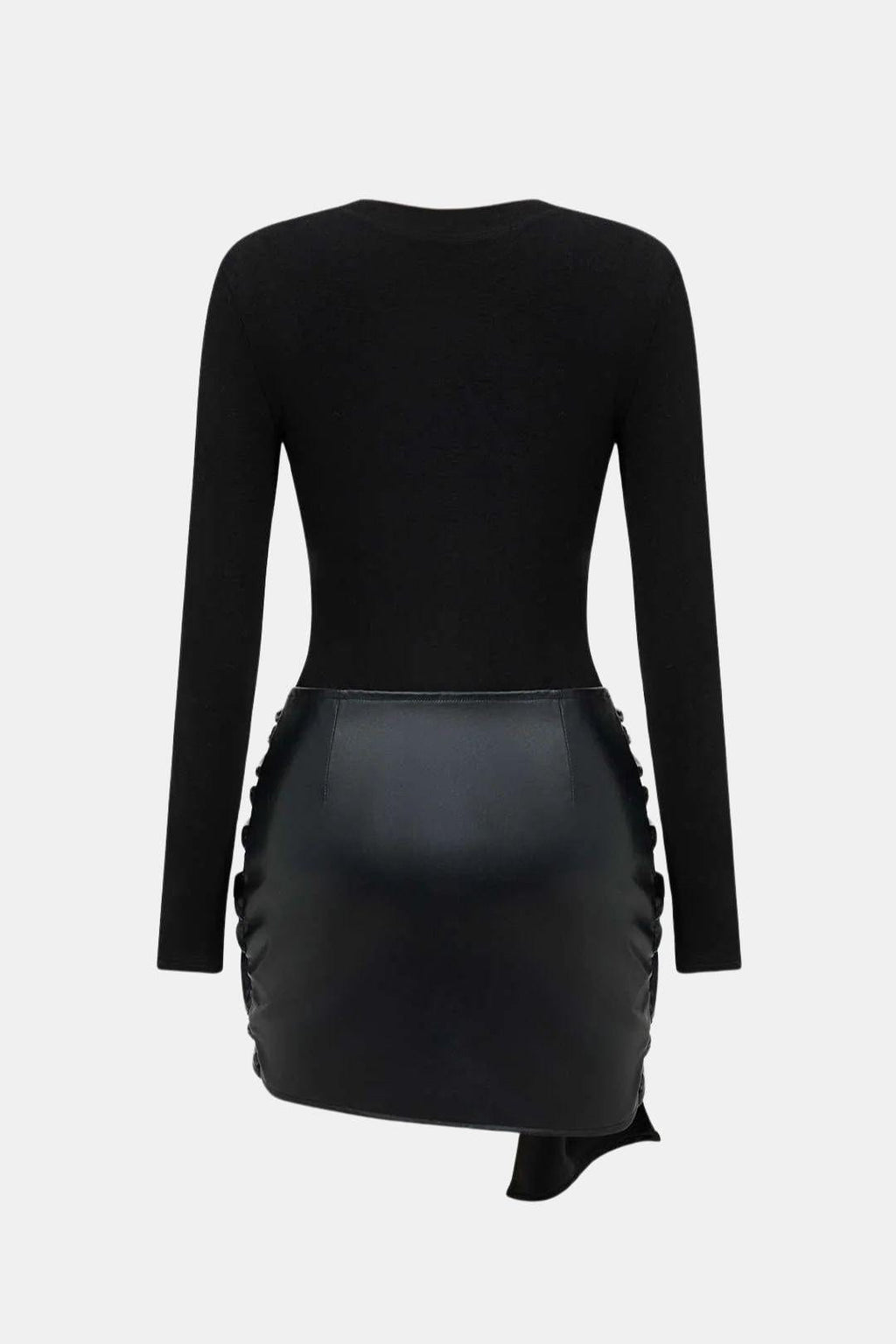 Sienna Faux Leather Patchwork Mini Dress