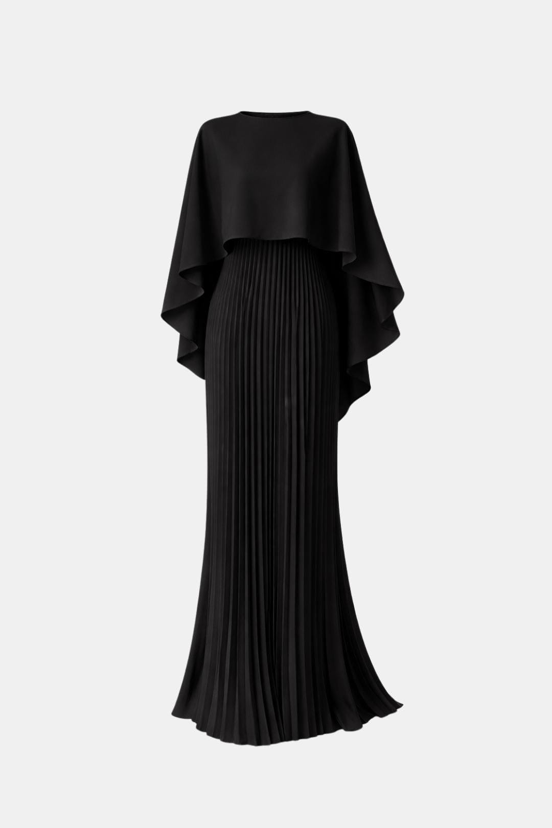 Vivienne Pleated Chiffon High Neck Maxi Dress
