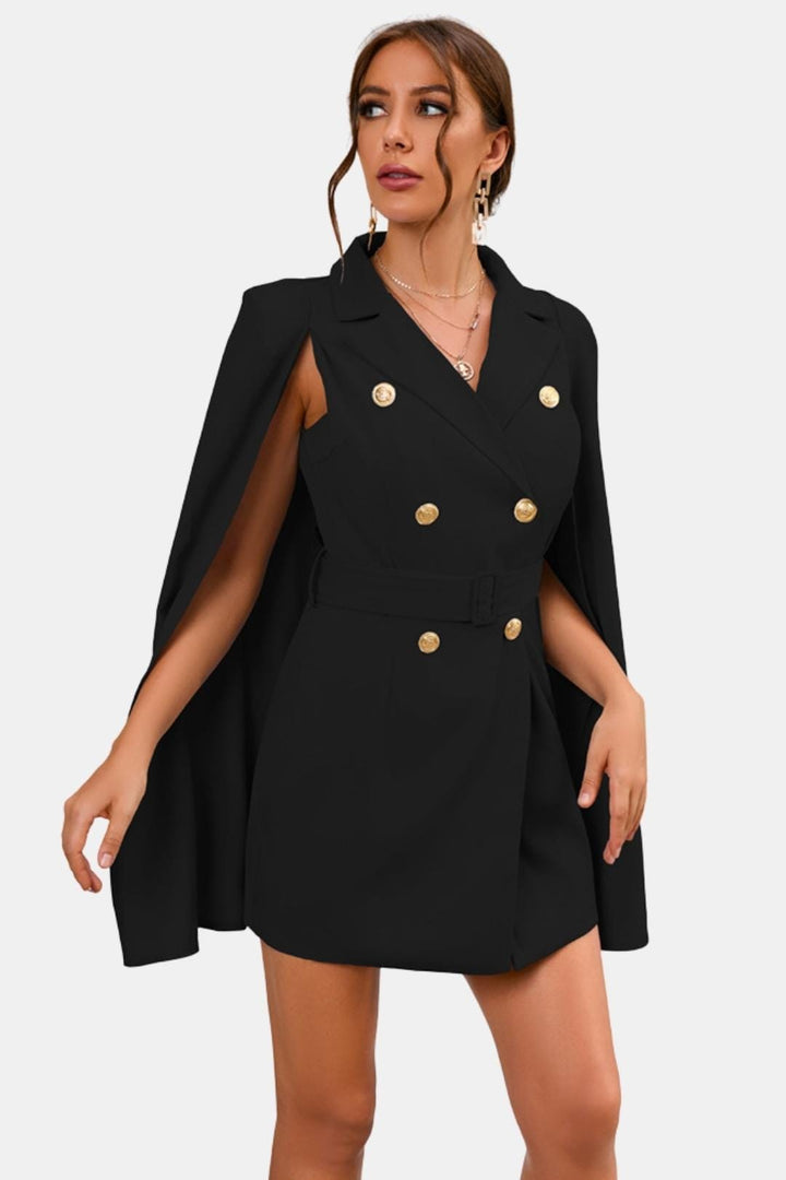 Victoria Blazer Dress with Cape Detail