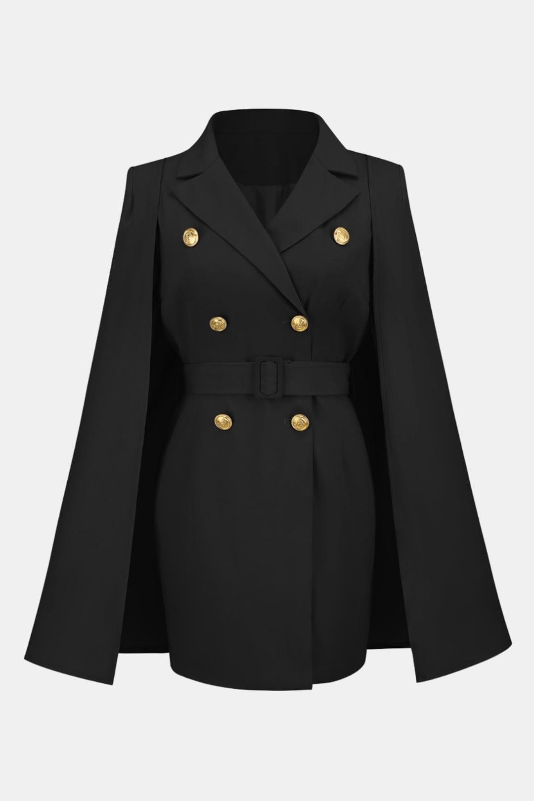 Victoria Blazer Dress with Cape Detail