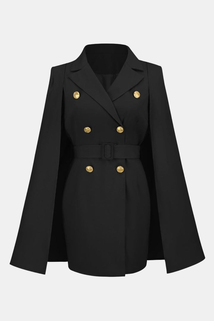 Victoria Blazer Dress with Cape Detail