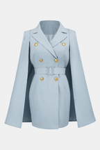 Victoria Blazer Dress with Cape Detail