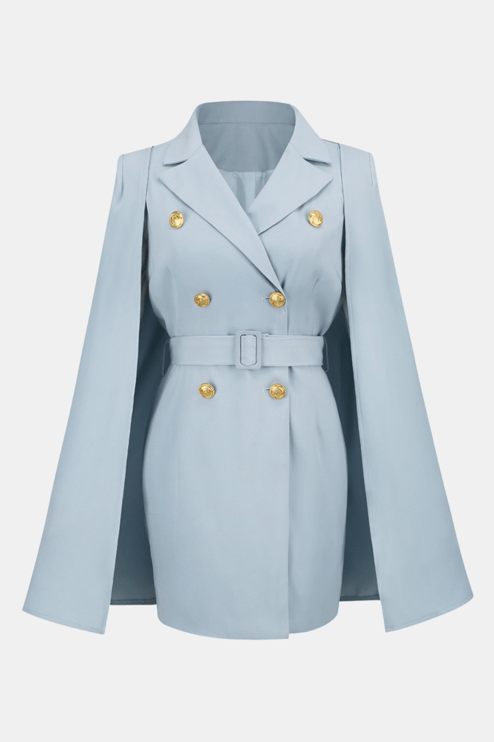 Victoria Blazer Dress with Cape Detail