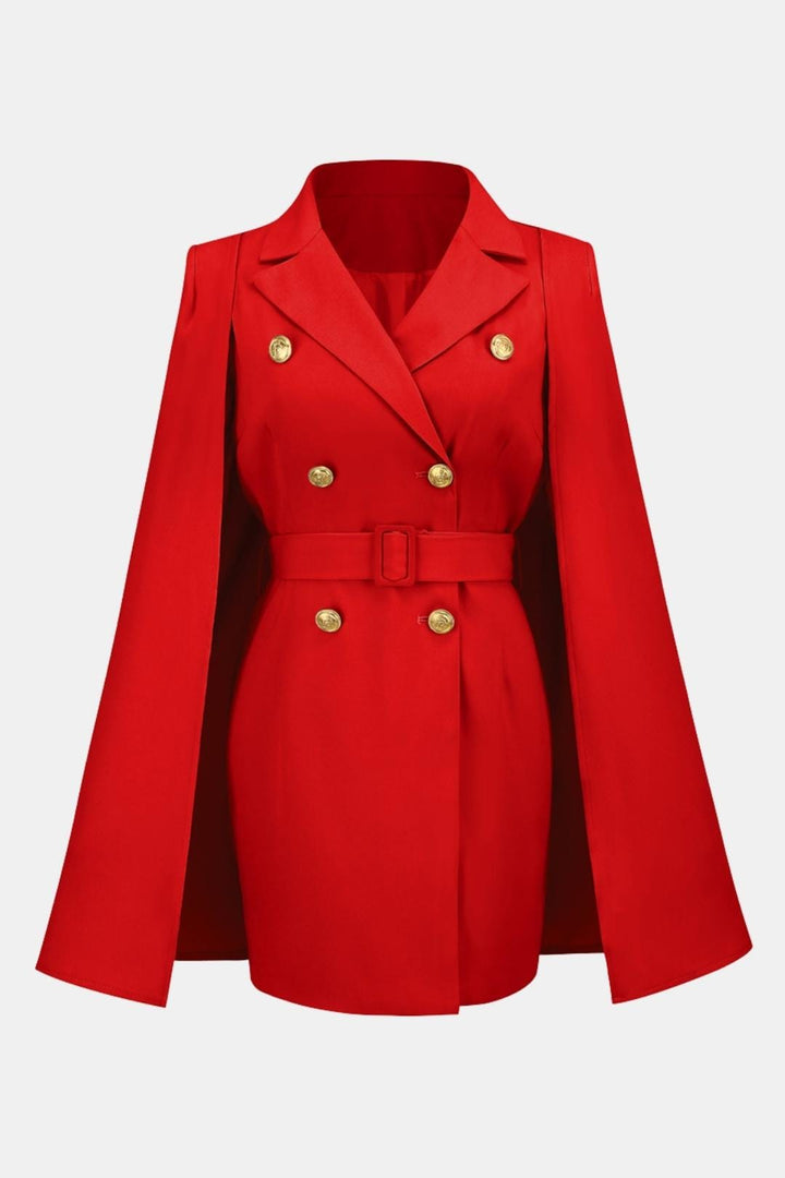 Victoria Blazer Dress with Cape Detail