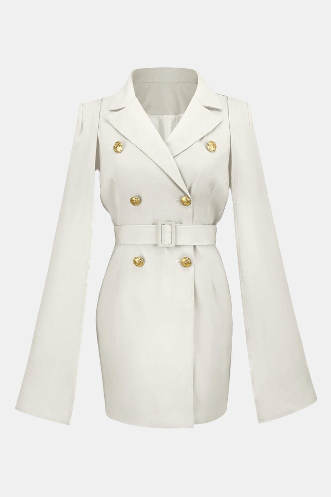 Victoria Blazer Dress with Cape Detail