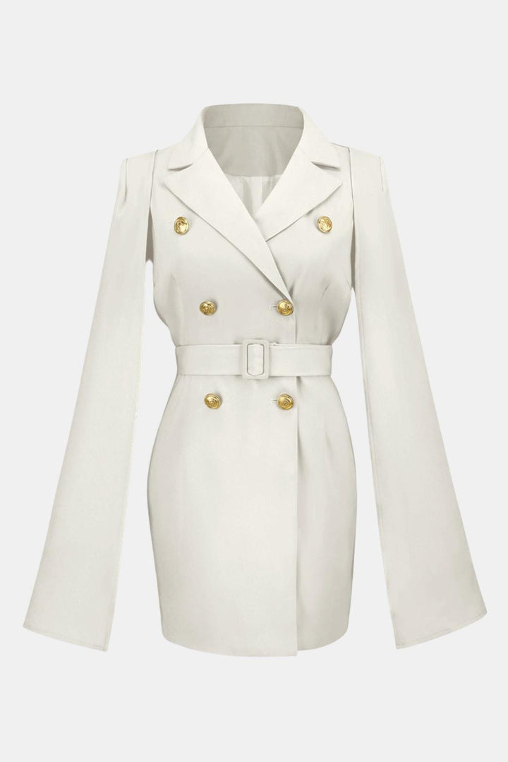 Victoria Blazer Dress with Cape Detail